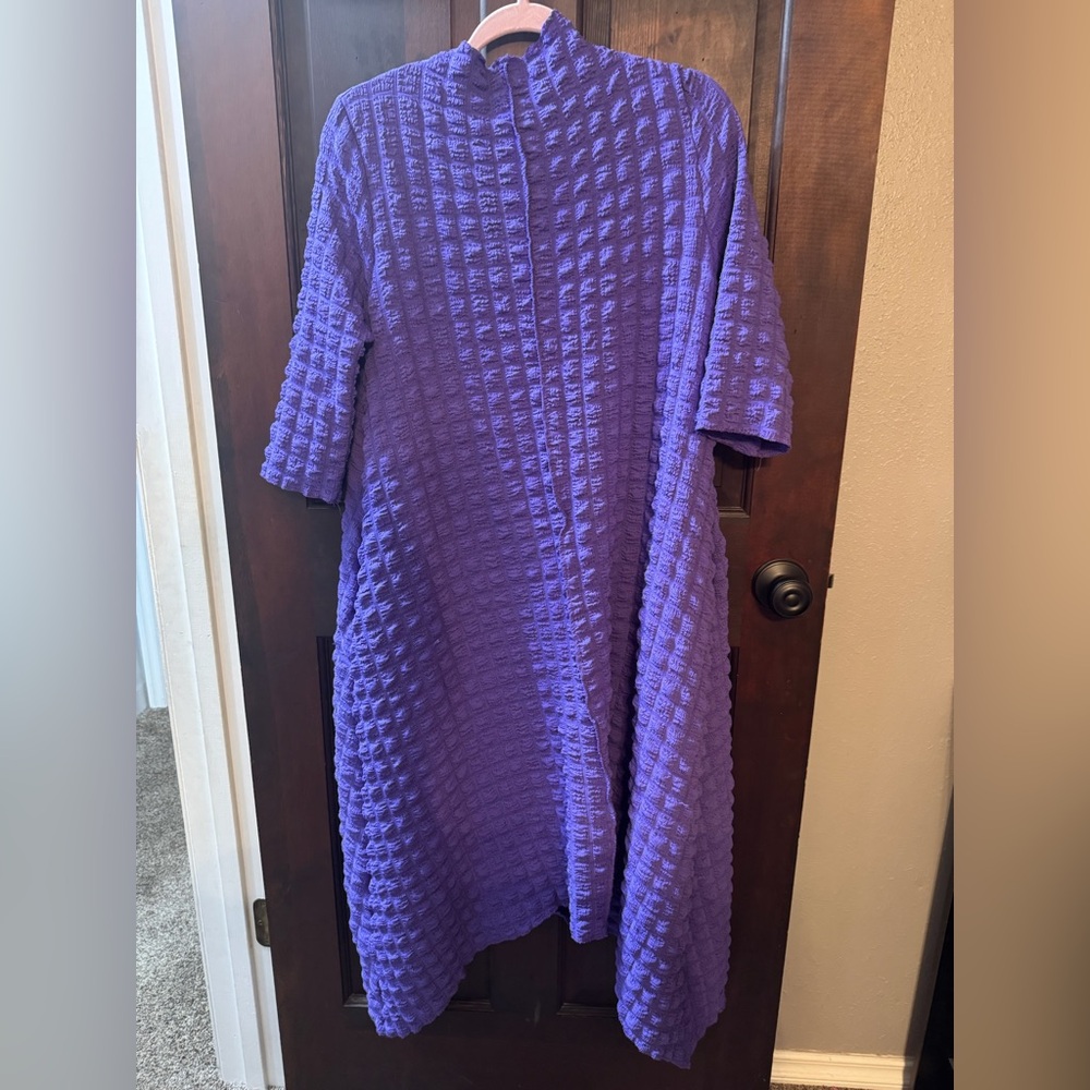 Purple Textured Dress-K&K boutique